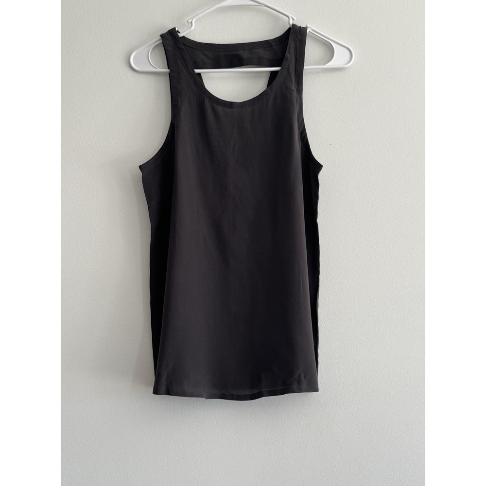 NWT Chaser Women's Gray Satin Silk Tank Top Shirt Small Revolve Open Free People